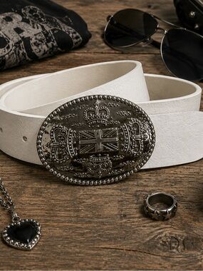 2878 Studded Belt Rhinestone For Women Men Belts Cowgirl Bling Silver Rhinestone Belt Goth Belt Bling Belts for Women and Men  main image 3